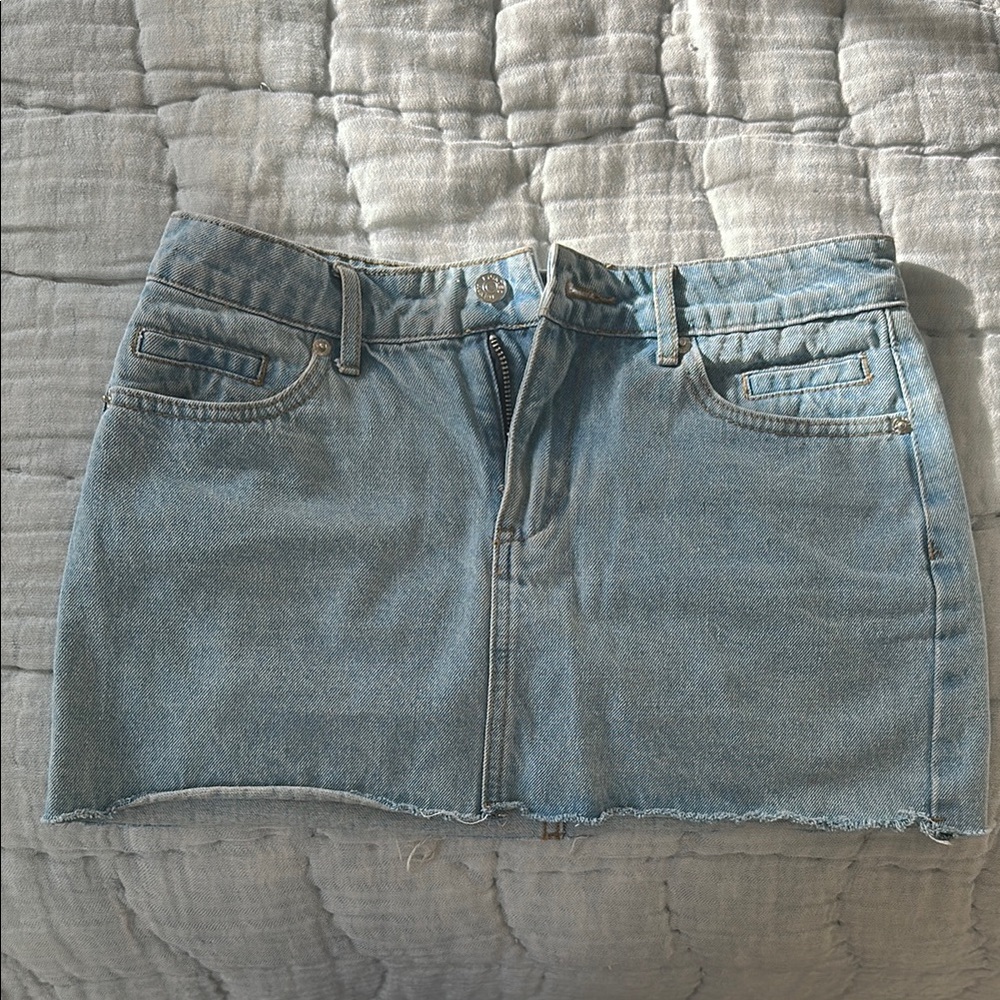 Edikted Denim Mini Skirt
